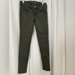 American Eagle green jegging